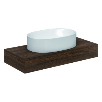 Lavoar pe blat Scarabeo SKINNY 60x40 cm, alb, lucios